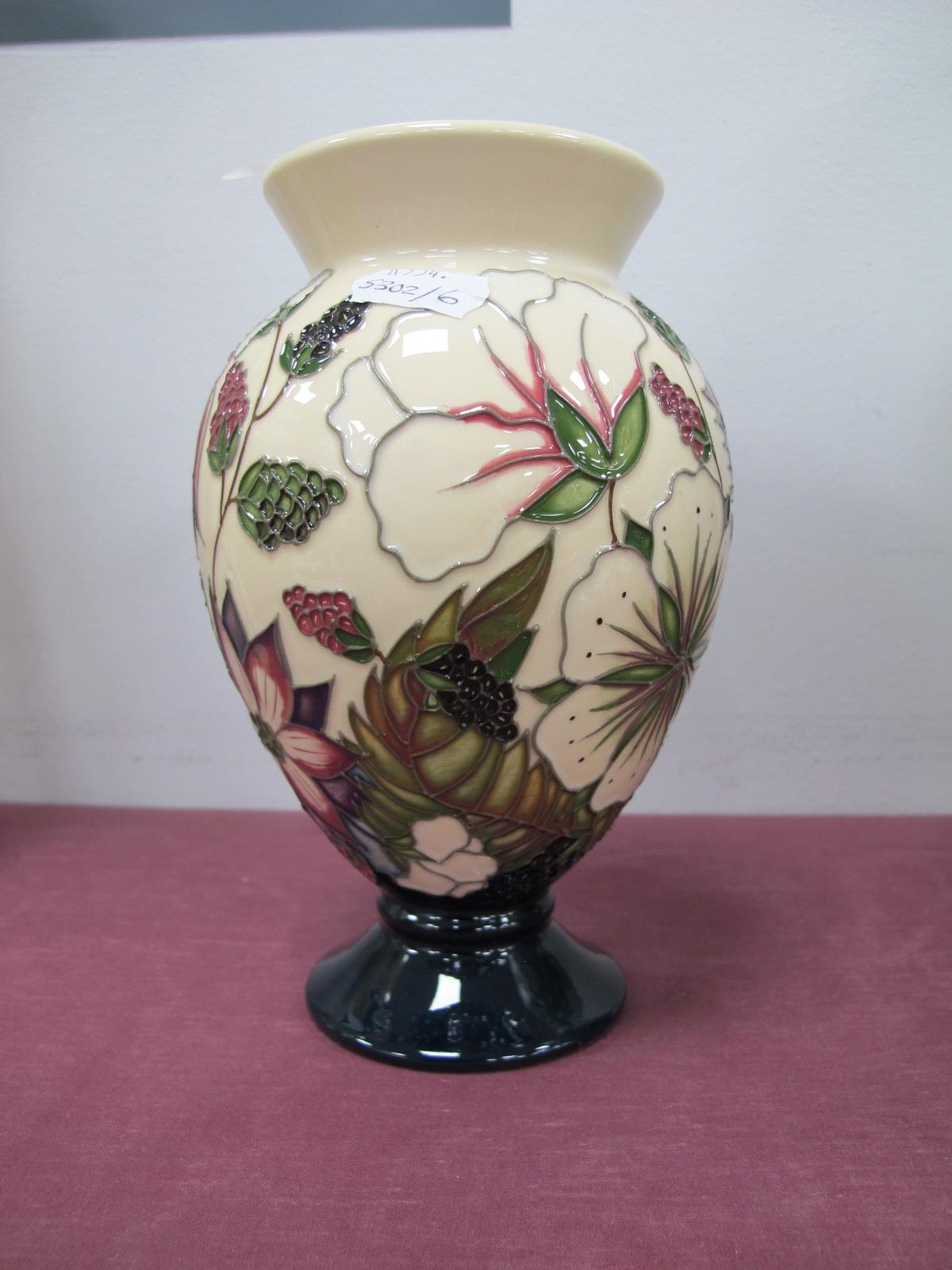 A Moorcroft Pottery Vase, painted in the 'Bramble Revisited' design by Alicia Amison, shape 370/6,