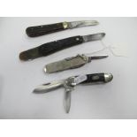 Sheffield Made Pocket Knives - J.B. Holland, C.E. Slinn & Co., Watts and Wilkinson. (4)