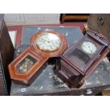 Clocks, wall mounted, Highlands, Highlands Regulator and Churchill, in wooden cases. (3)