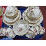 Diamond China Early XX Century Tea Ware, approximately thirty nine pieces, No 3673.