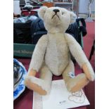 A Modern Steiff Teddy Bear '1907 Blond', 45cm high, with paperwork.