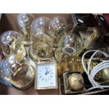 Sixteen Various Clocks, including Koma, Diana, Kundo, Schatz:- One Box