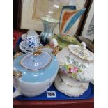 Gibson's & Glen Teapots, Italian abstract vase, etc:- One Tray