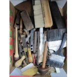 Tools - Chisels, Scrapers, Spirit Level, Drill and Bit, Brushes, etc:- One Box