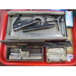 Geometry Instruments, including Starrett, Rhodes, Heffer:- One Tray