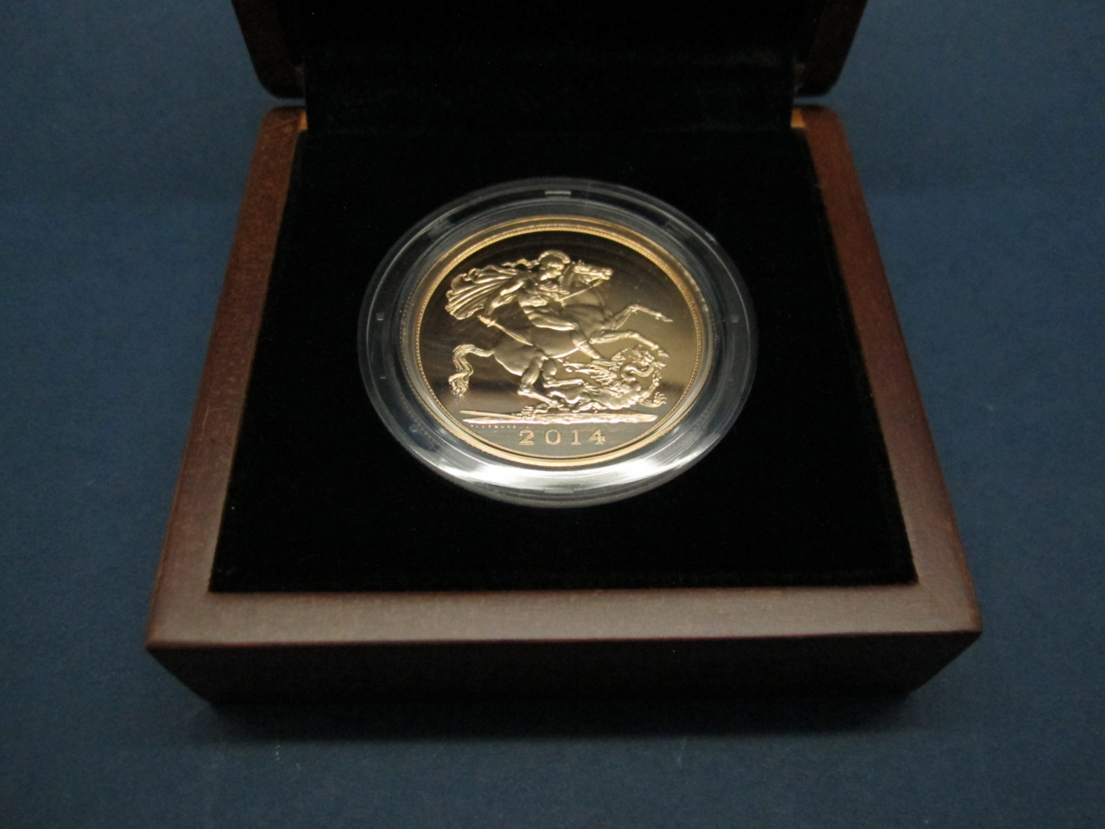The Royal Mint The Sovereign Collection, The Five Sovereign Piece 2014, BU .916, certified No.