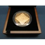 The Royal Mint 2008 UK Queen Elizabeth I Five Pounds Gold Proof Coin, certified No.0437, cased.