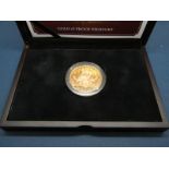 Bailiwick of Jersey 2015 Gold Proof Five Pounds Piedfort Coin 'H.M. Queen Elizabeth II - The Longest