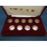 The Royal Mint Queen Victoria - Queen Elizabeth II Definitive Half Sovereign Collection,