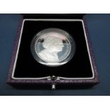 The Royal Mint 2007 Diamond Wedding Platinum Proof Crown, Five Pounds, certified No.093, cased.