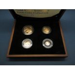 The Royal Mint 2011 UK Gold Proof Sovereign Four Coin Collection, comprising of Double Sovereign,