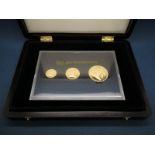 A Westminster Edition 2012 Jersey 22 Carat Gold Diamond Jubilee Three Coin Proof Set, comprising