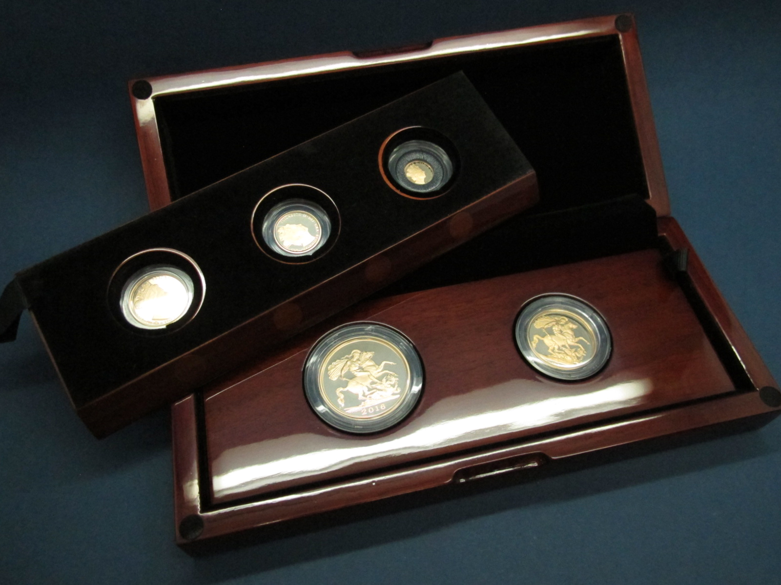 The Royal Mint, The Sovereign 2016 Five Coin Set, Gold Proof Coin Set, comprising of Five