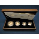 The Royal Mint 2008 UK Gold Proof Sovereign Collection, comprising of Five Pounds, Double Sovereign,