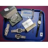 A Small Selection of Gent's Modern Wristwatches, including two Seiko wristwatches, a Zurich