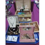 A Large Mixed Lot of Assorted Costume Jewellery, including beads, bracelets, necklaces, earrings,