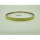 David Anderson; A Norwegian Enamel Bangle, highlighted in yellow, stamped makers mark and "925 S" (