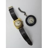 Timex; A Vintage Style Gent's Wristwatch, the rectangular signed dial with line markers, and day/