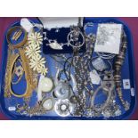 A Selection of Modern Costume Jewellery, including ornate gilt coloured necklaces, bracelets, etc,