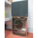 A Mitsubishi MC-8000 Vertical Music Centre, a pair of Mitsubishi SS080 speakers, instruction book,
