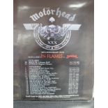 Motorhead Signed Tour Poster, Sheffield City Hall, 30th Anniversary Tour 'In Flames', 4th November