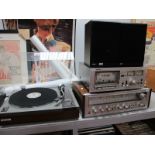 Pioneer Audio Equipment, to include PL-1180 belt drive stereo turntable, CT-F4040 stereo cassette