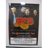 Yes Tour Poster - The Yes Symphonic Tour, Sheffield City Hall, Tuesday 11 December 2001, signed by