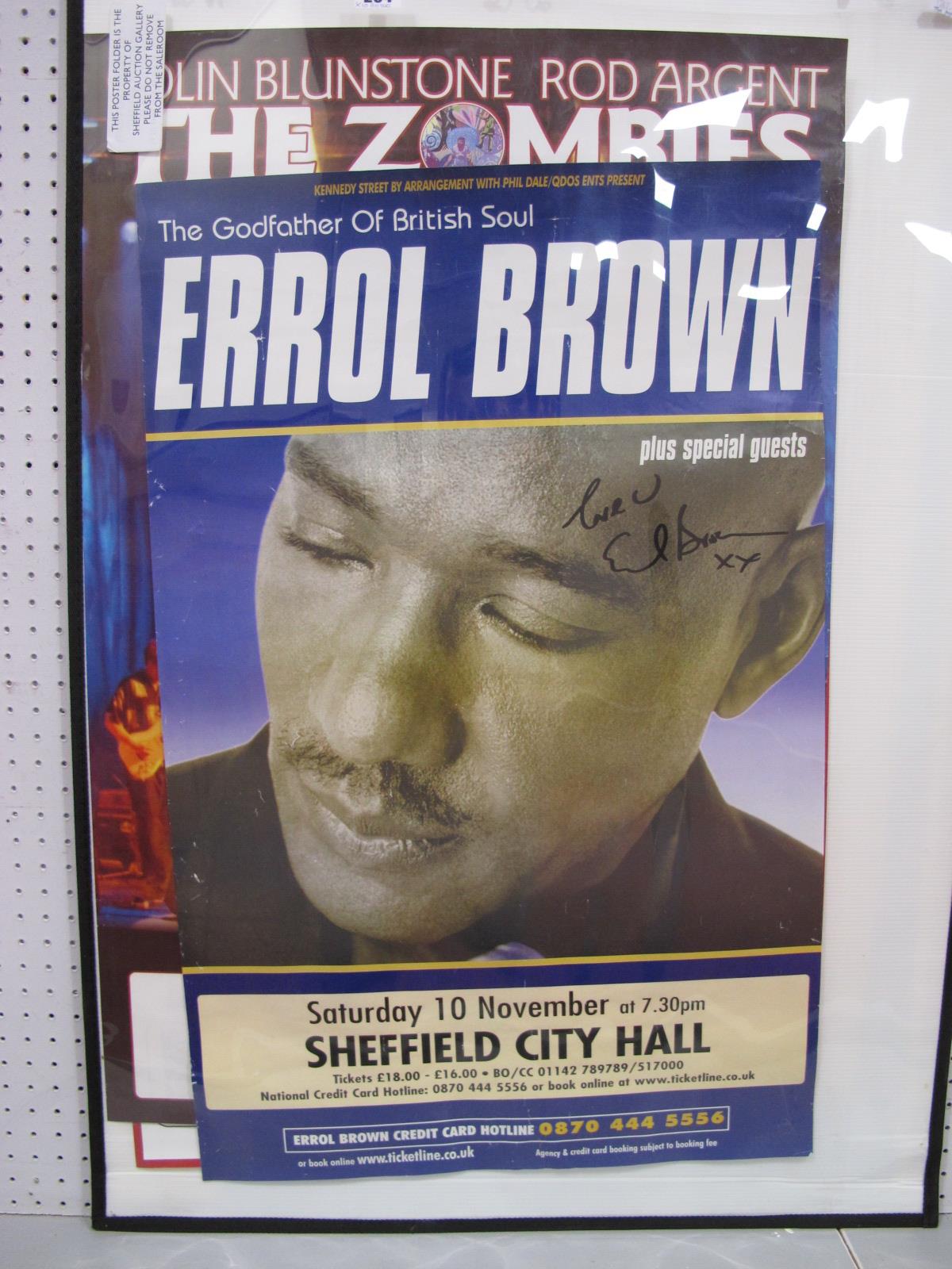 Ten Original signed Tour Posters 'Sheffield City Hall', including The Zombies Jackson Brown, Beth