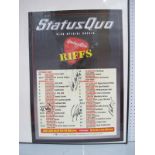 Two Original Signed Status Quo Tour Posters, Sheffield City Hall 2nd November 2003, signatures