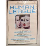 Six Original Signed Tour Posters 'Sheffield City Hall', to include The Human League, Erasure, Deacon