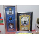 Elvis Interest: Two Framed Collectors Items, to include A Hall of Fame Elvis King of Rock and Roll