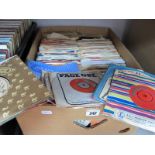 A Quantity of 45's, to include Plastic ONO Band, Gene Vincent, Lulu, The Beach Boys, Cream, Everly