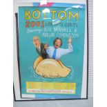 Six Original Comedian Comedy Related Tour Posters, including Bottom 2001: An **** Oddity signed by