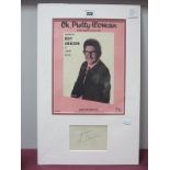 Roy Orbison, signature (unverified) framed with picture.