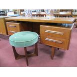 A G Plan Teak Dressing Table, circa 1970's, with raised top over twin banks each of two drawers