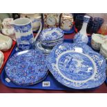 Spode Italian Pottery Bowl, with wavy rim, jug, vase, dishes, Rington's chintz plates, etc:- One