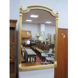 Belgian Made Gilt and Cream Framed Wall Mirror, 86.5 cm high.