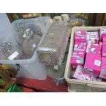 A Large Quantity of 'hello Kitty' Mugs, demi johns, coin weighing scales:- Three Boxes