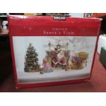 Kirkland Porcelain La Visite De Peru Noel, Christmas display, in box.