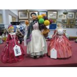 Royal Doulton Figurines, 'Biddy Pennyfarthing' HN 1843, 'Genevieve' HN 1962, Worcester 'Grandmothers
