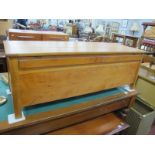 A Reynolds of London Light Oak Blanket Box, 124 cm wide.