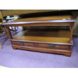 A Mahogany Coffee Table, with two lower drawers, 112 cm wide.