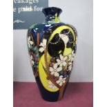 A Moorcroft Pottery Vase, painted in the 'Tamlaine' design by Emma Bossons, shape 72/12, 31cm high.