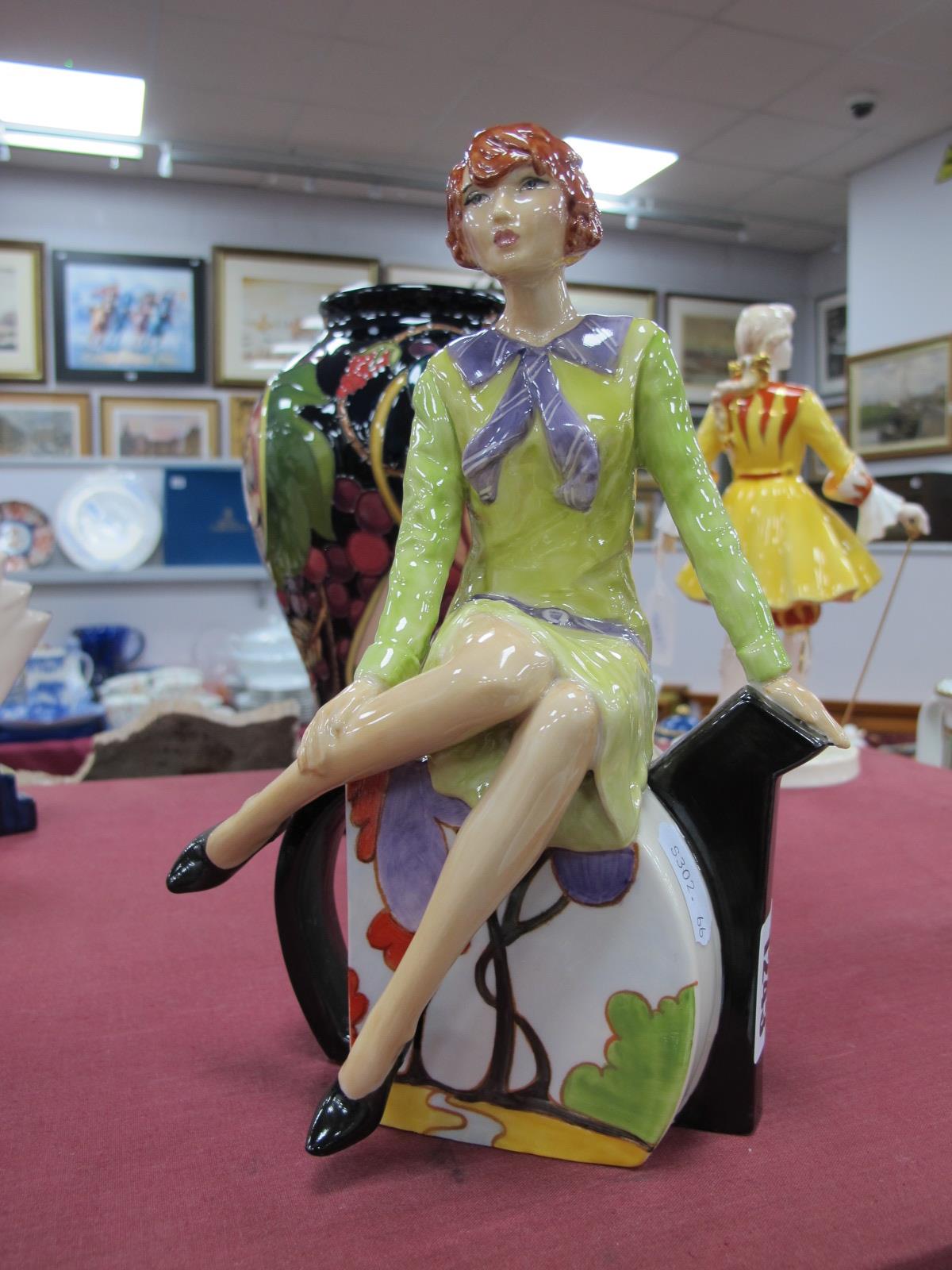 A Peggy Davies Figurine 'Clarice Teatime', shape 283/500, 22cm high.