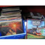 A Quantity of LP's, to include Elvis, Abba, Dr Hook, etc; CD's, Cassette tapes, Railway Journey
