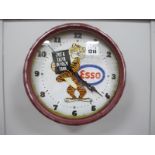 Esso 'Put a Tiger in Your Tank' Wall Clock, 30.5cm diameter.