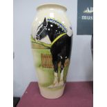 A Moorcroft Pottery Vase, painted in the 'Loch Anna Shirehorse' design by Kerry Goodwin, shape 398/