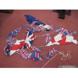 A Circa 30-40 Foot Long Early 1950's Commemorative Bunting, comprising approximately 30-40 flags,