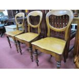 Set of Three XIX Century Balloon Back Chairs, having shaped backs.