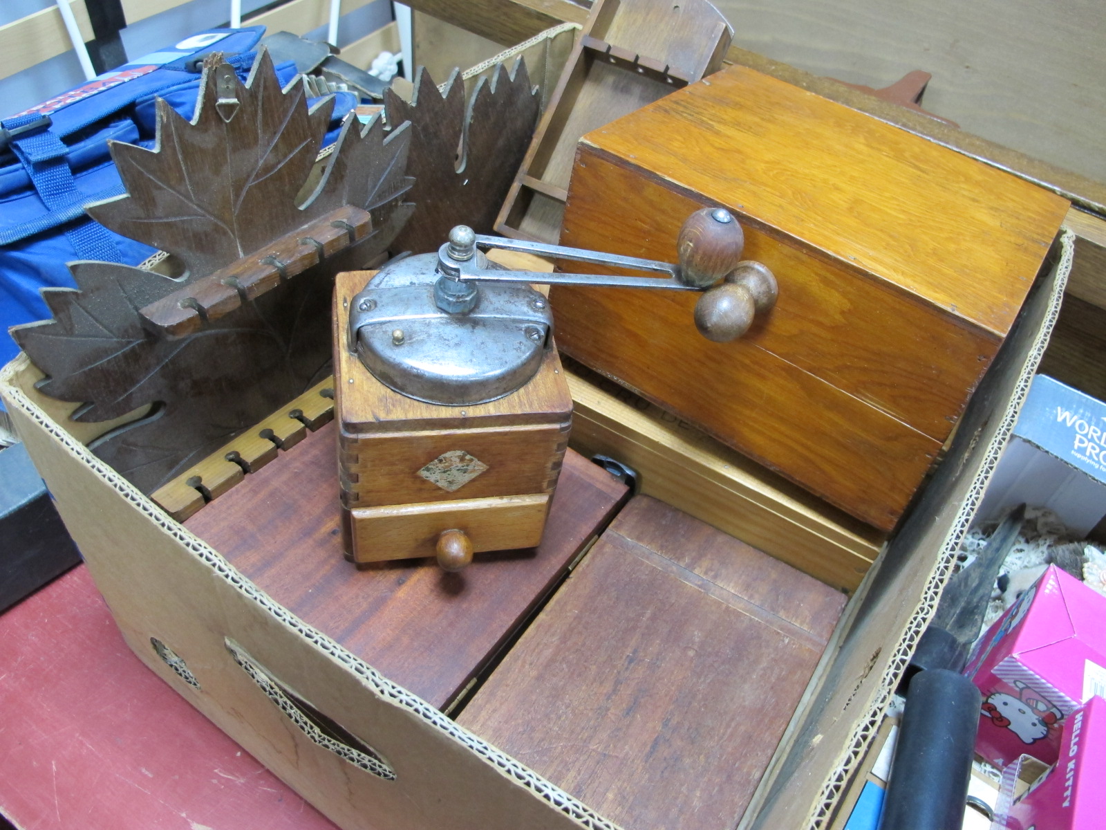 Coffee Grinder, Boxes, etc:- One Box